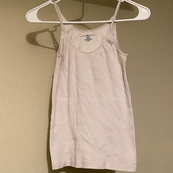 Brandy Melville Cream Ribbed Tank - Picture 1 of 3